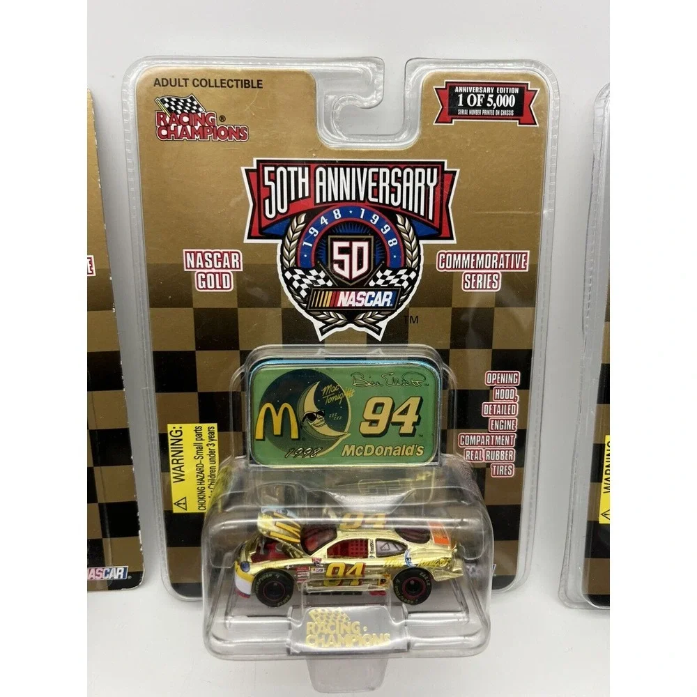Lot Of‎ 8 Racing Champions Nascar 50th Anniversary Gold 1:64 Scale 1998